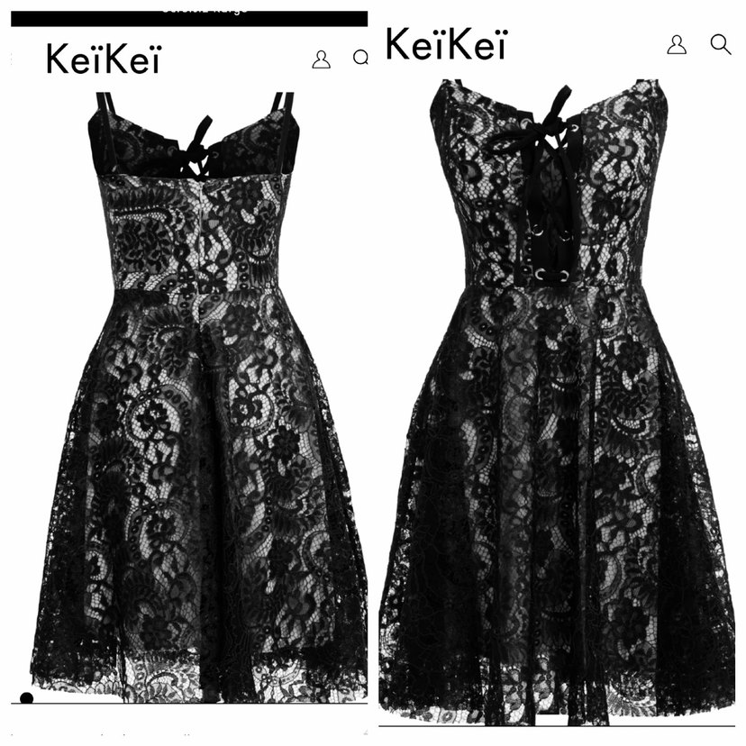 KEIKEI PRETTY Siyah Dantel Detaylı ELBISE 36 - Görsel 2