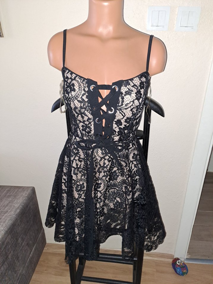 KEIKEI PRETTY Siyah Dantel Detaylı ELBISE 36 - Görsel 3