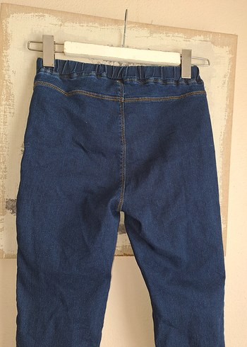 13-14 Yaş Beden mavi Renk LCW BELI LASTIK Kız Çocuk Elastik Kot Pantolon