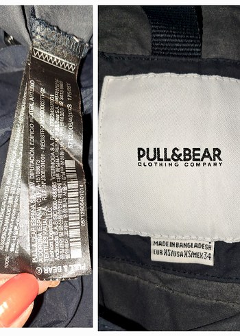 PULL&BEAR LACIVERT Yağmurluk XS - Görsel 18