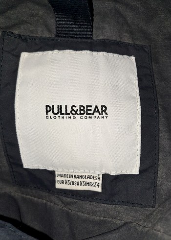 PULL&BEAR LACIVERT Yağmurluk XS - Görsel 9