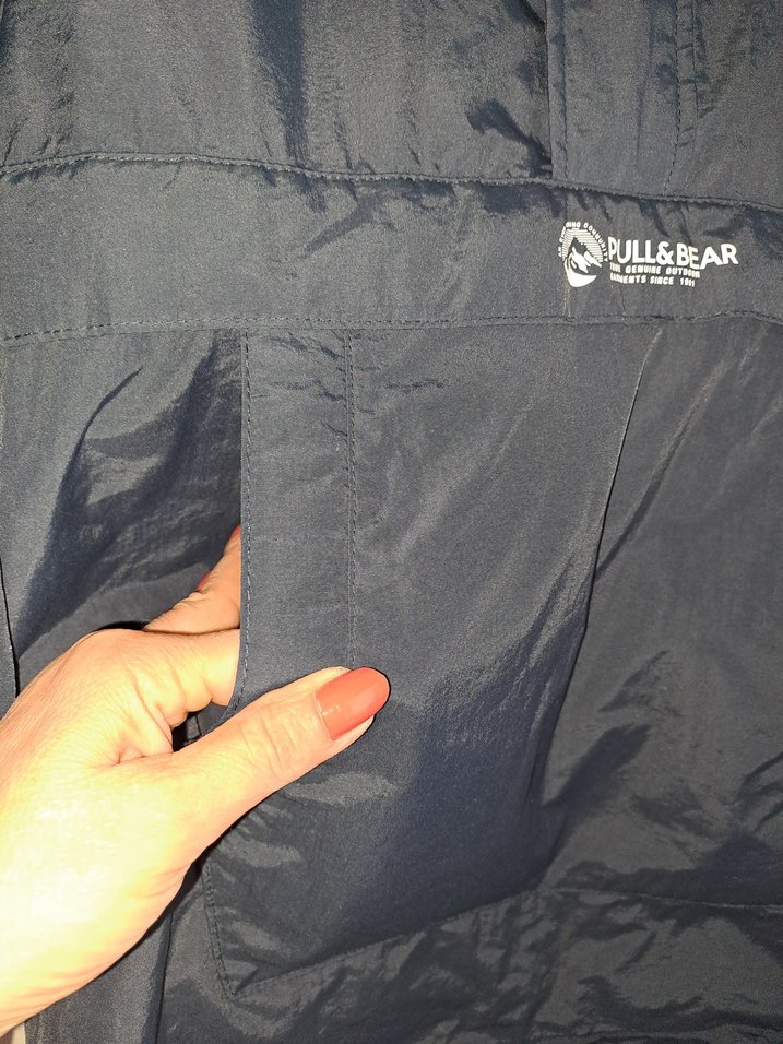 PULL&BEAR LACIVERT Yağmurluk XS - Görsel 4