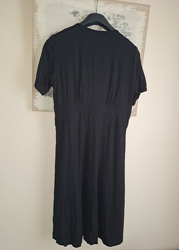 ATALAR  Siyah V Yaka Midi Elbise 38/40 - Görsel 16