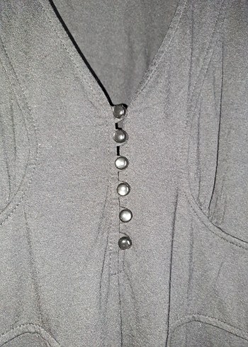 ATALAR  Siyah V Yaka Midi Elbise 38/40 - Görsel 6