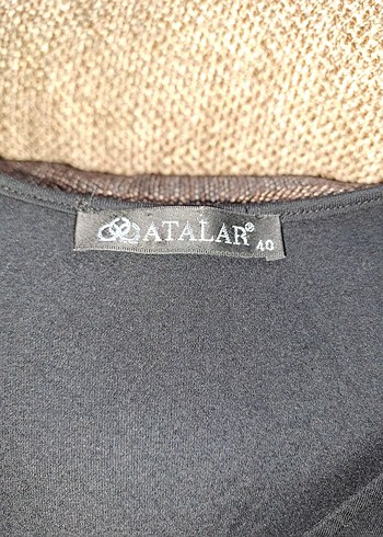 ATALAR  Siyah V Yaka Midi Elbise 38/40 - Görsel 8