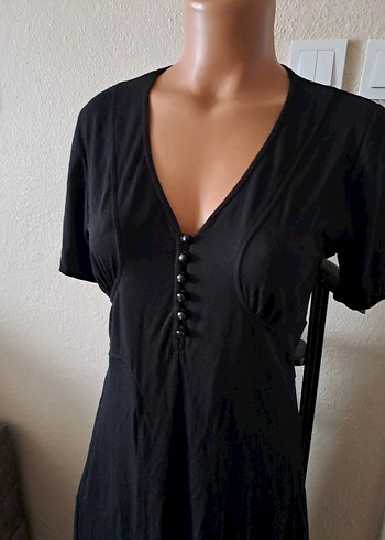 ATALAR  Siyah V Yaka Midi Elbise 38/40 - Görsel 15