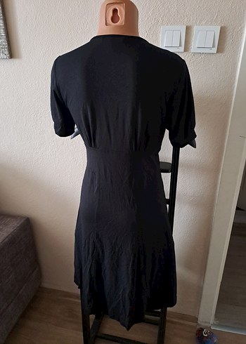 ATALAR  Siyah V Yaka Midi Elbise 38/40 - Görsel 12