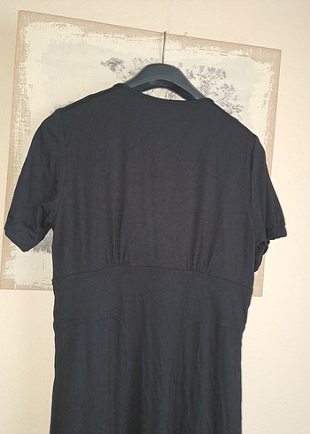 ATALAR  Siyah V Yaka Midi Elbise 38/40 - Görsel 7