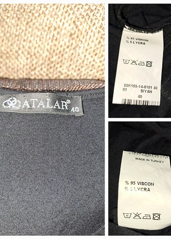 ATALAR  Siyah V Yaka Midi Elbise 38/40 - Görsel 9