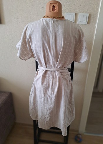LC Waikiki LCW BEJ KETEN ELBISE MEDIUM