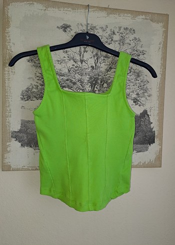 QU STYLE FISTIK YESILI CROP S/