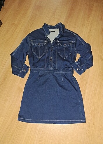 TRENDYOL denim elbise 42 yepyeni