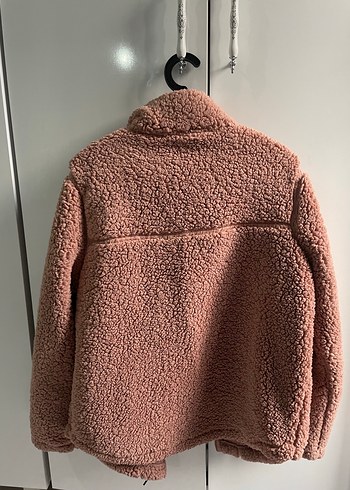 Pembe Kadın Sıcak Peluş Ceket - Görsel 3