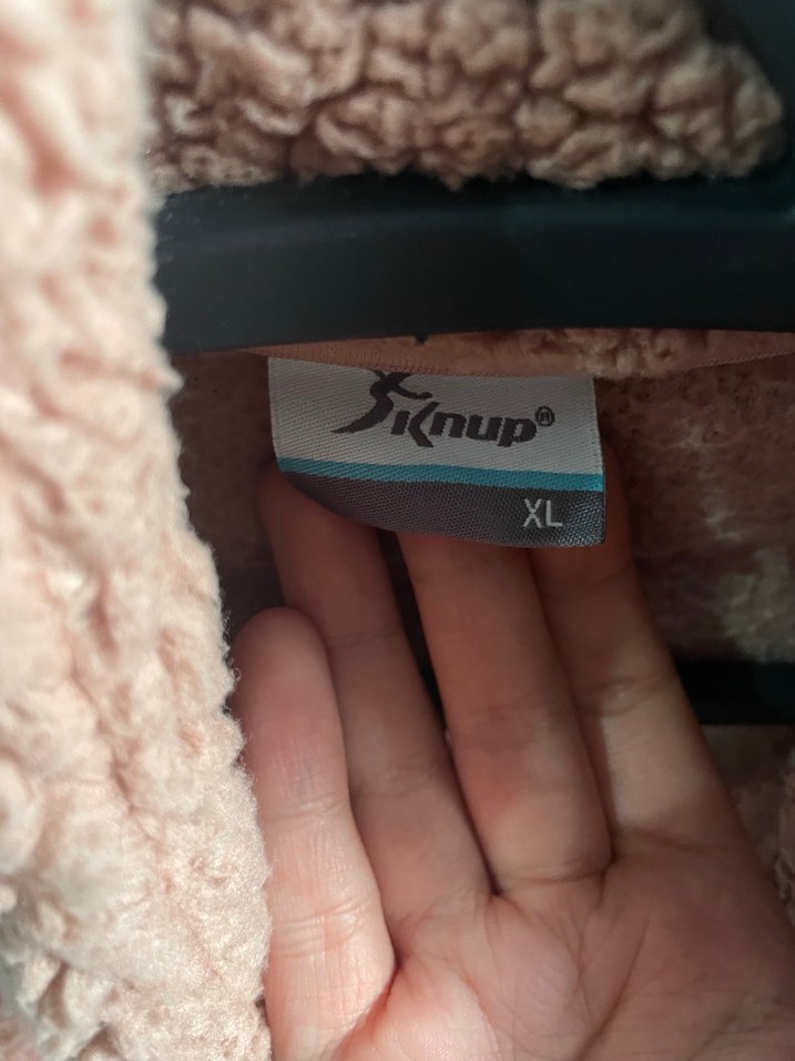 Pembe Kadın Sıcak Peluş Ceket - Görsel 2