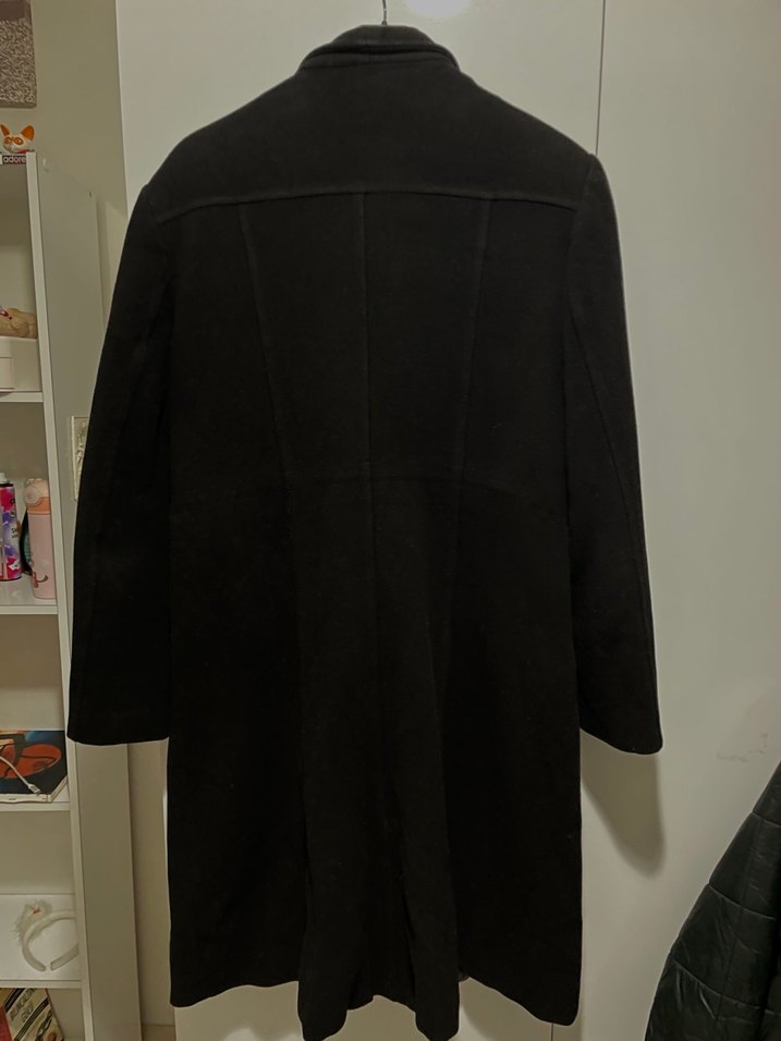 Fermuarlı Siyah Midi Kadın Kaban - Görsel 2