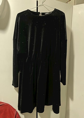 Siyah Uzun Kollu Gotik Kadın Elbise - Görsel 3