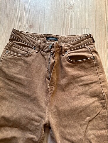 Kahverengi straight fit pantolon
