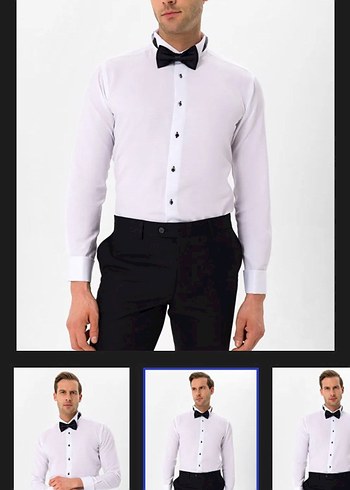Erkek Beyaz Regular Fit Uzun Kollu Gömlek