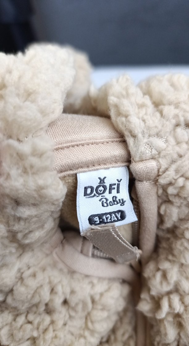 Bej Peluş Bebek Tulum - Görsel 3