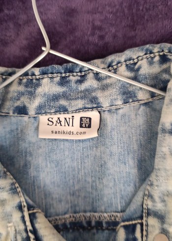 Diğer Kız Çocuk Denim Elbise Düğmeli ve Kolsuz
