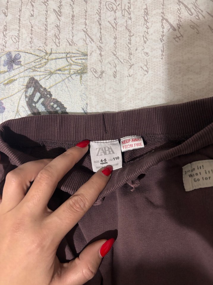 Kızlar için kahverengi rahat bol kesim eşofman - Görsel 4