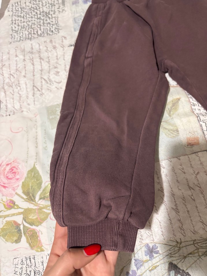 Kızlar için kahverengi rahat bol kesim eşofman - Görsel 3