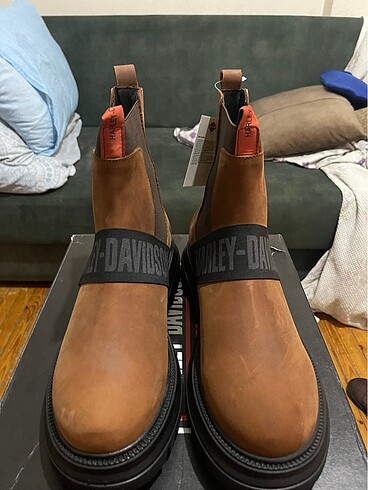 Harley davidson erkek bot 45 numara sıfır etiketli kutulu ürün - Görsel 3