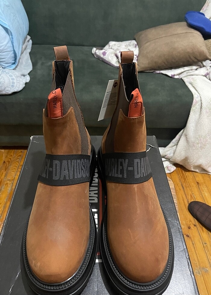 Harley davidson erkek bot 45 numara sıfır etiketli kutulu ürün - Görsel 2