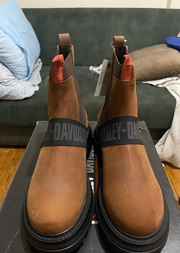 Harley davidson erkek bot 45 numara sıfır etiketli kutulu ürün - Görsel 3