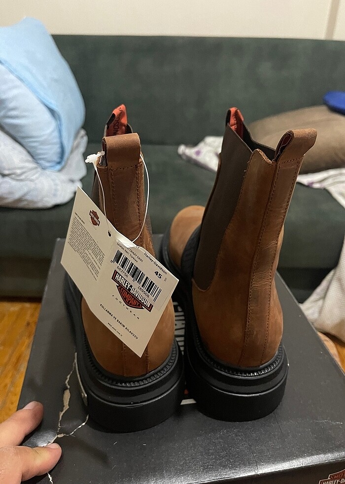 Harley davidson erkek bot 45 numara sıfır etiketli kutulu ürün - Görsel 5