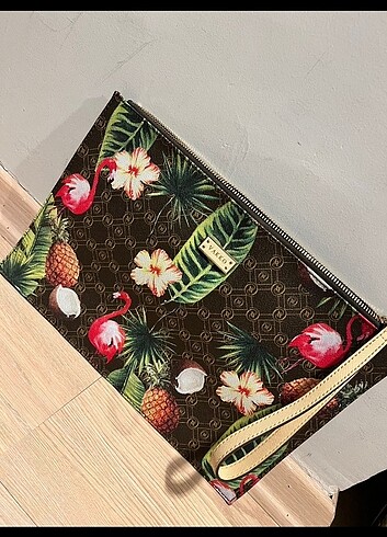  Beden Vakko flamingo portfoy(clutch)