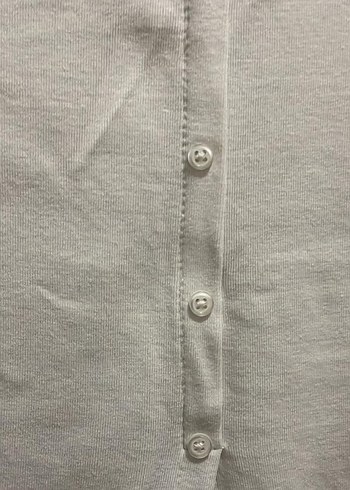 Düğmeli Beyaz Bluz - Görsel 2