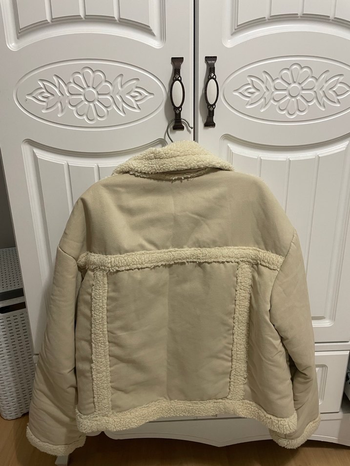 Bej Kürklü Kadın Ceket - Görsel 5