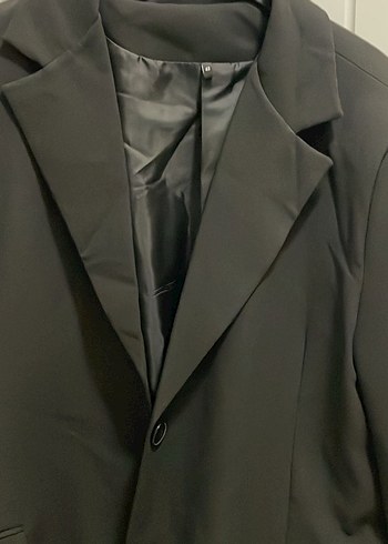 Düğmeli Siyah Kadın Blazer Ceket - Görsel 2