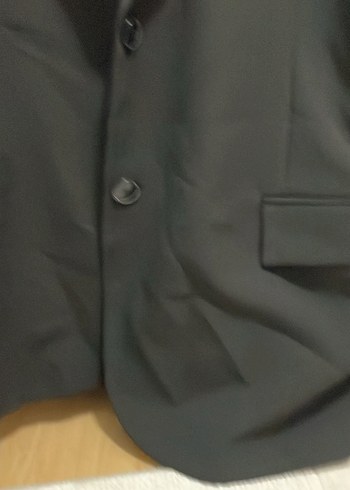 Düğmeli Siyah Kadın Blazer Ceket - Görsel 3
