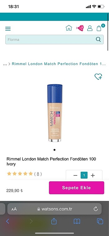 Rimmel London Match Perfection Fondöten