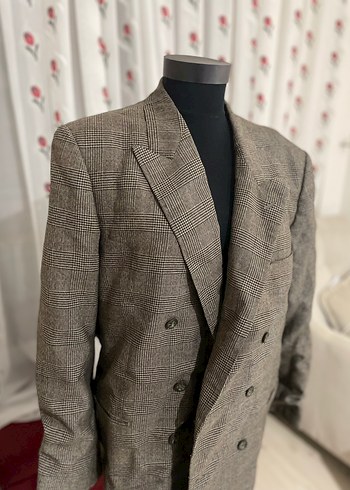 xxl Beden Kahverengi Klasik Düğmeli Blazer Ceket