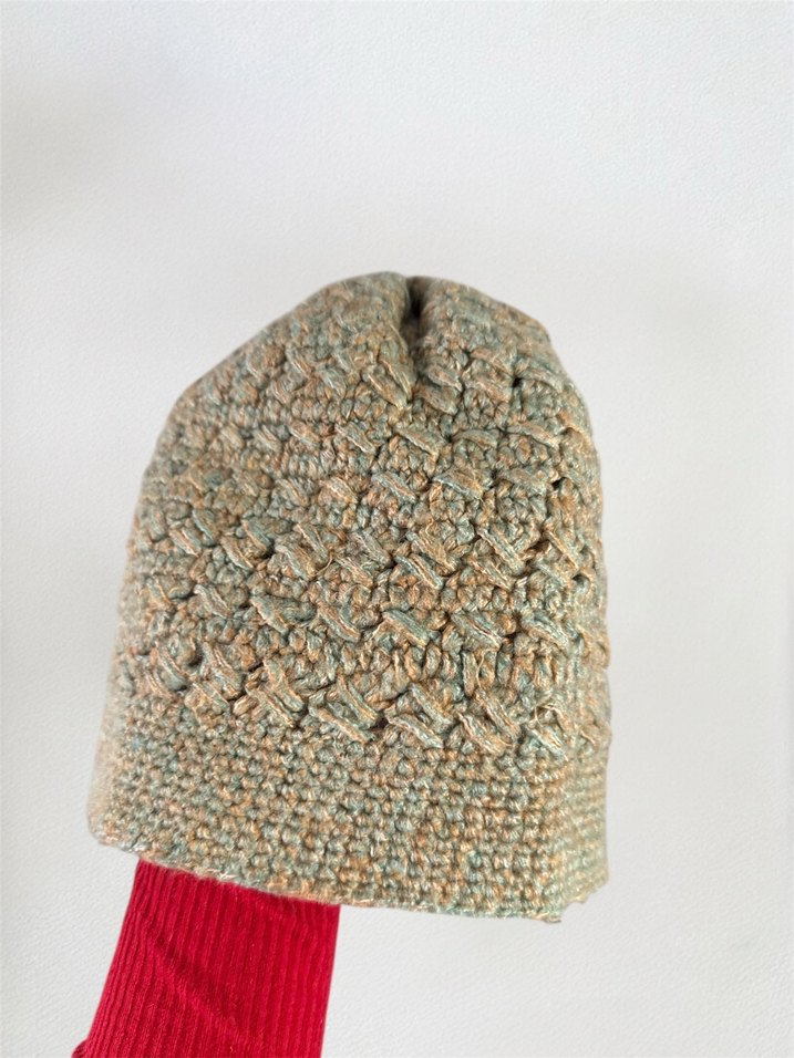 Bej Örgü Bohem Tarz Kadın Bere - Görsel 3