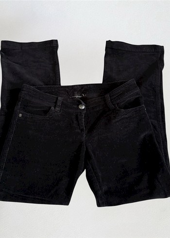 Y2k Siyah flared Kadife Pantolon gotik 7 - Görsel 3