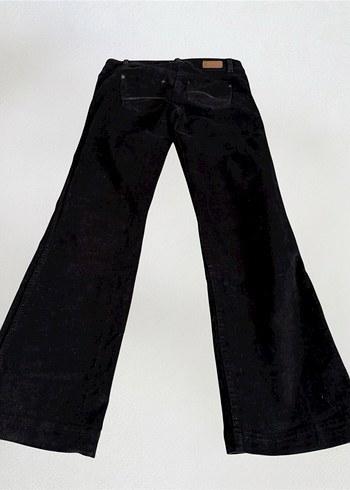 Y2k Siyah flared Kadife Pantolon gotik 7 - Görsel 4