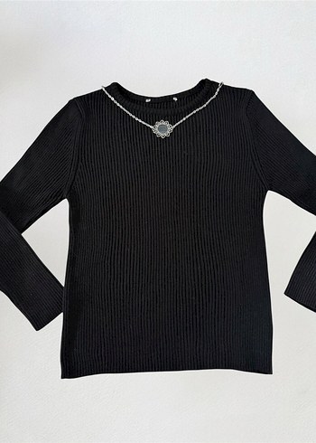 Goth top rock knit tie hooded b 8 - Görsel 4
