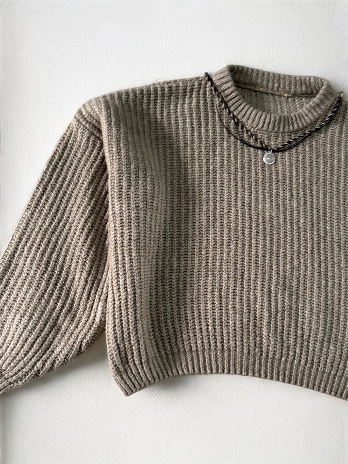 Y2k Kahve kazak rock trend out mall nu z - Görsel 4