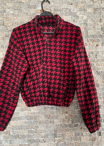 Gotik Ekoseli Sweatshirt y2k rock outfit - Görsel 3