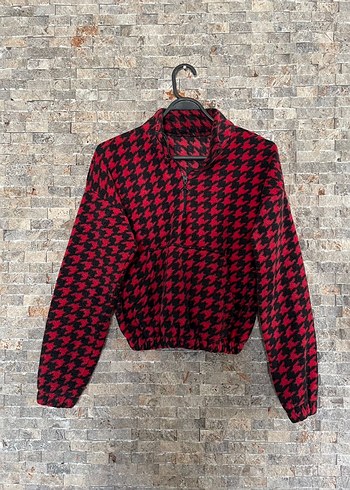 Gotik Ekoseli Sweatshirt y2k rock outfit - Görsel 2