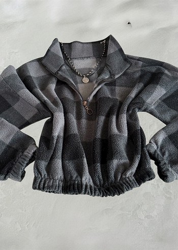 Gotik Ekoseli Sweatshirt y2k rock outfit - Görsel 3