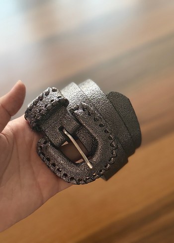 Y2k goth grunge Gümüş Rengi Tokalı Kemer - Görsel 2