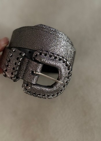 Y2k goth grunge Gümüş Rengi Tokalı Kemer - Görsel 4