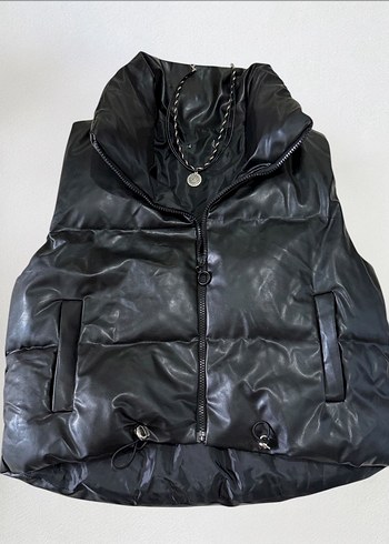 Goth yelek rock knit tie hooded b 8 - Görsel 2