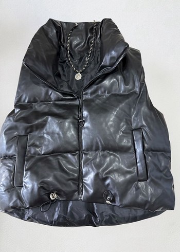 Goth yelek rock knit tie hooded b 8 - Görsel 3