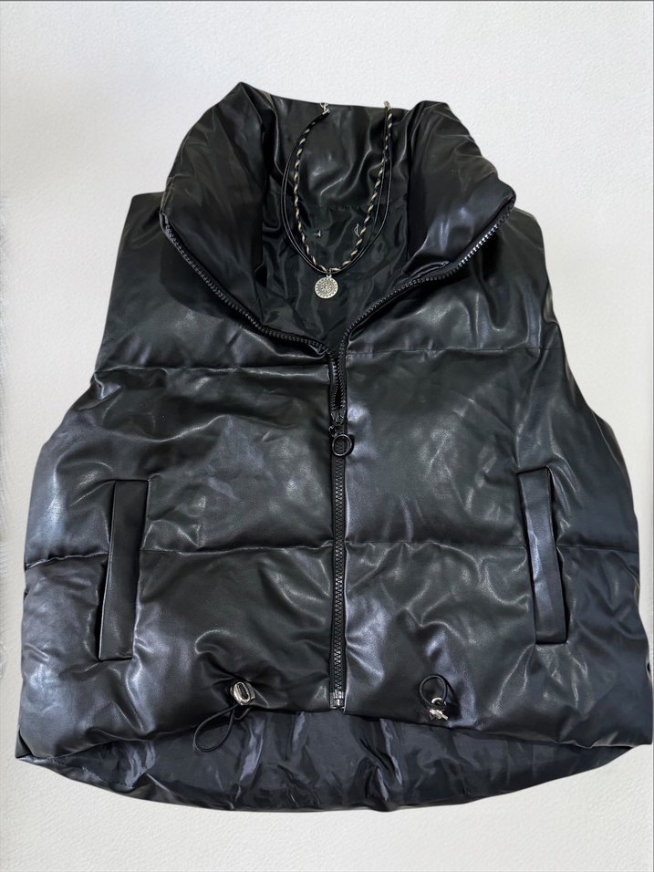 Goth yelek rock knit tie hooded b 8 - Görsel 2